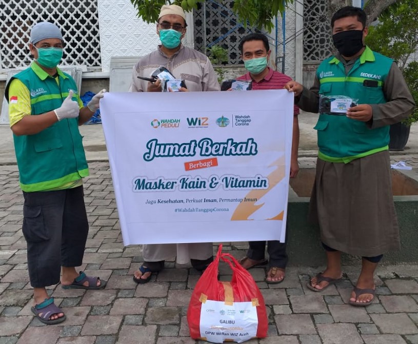 WIZ Aceh Bantu Masker untuk Tenaga Medis melalui GBTMA