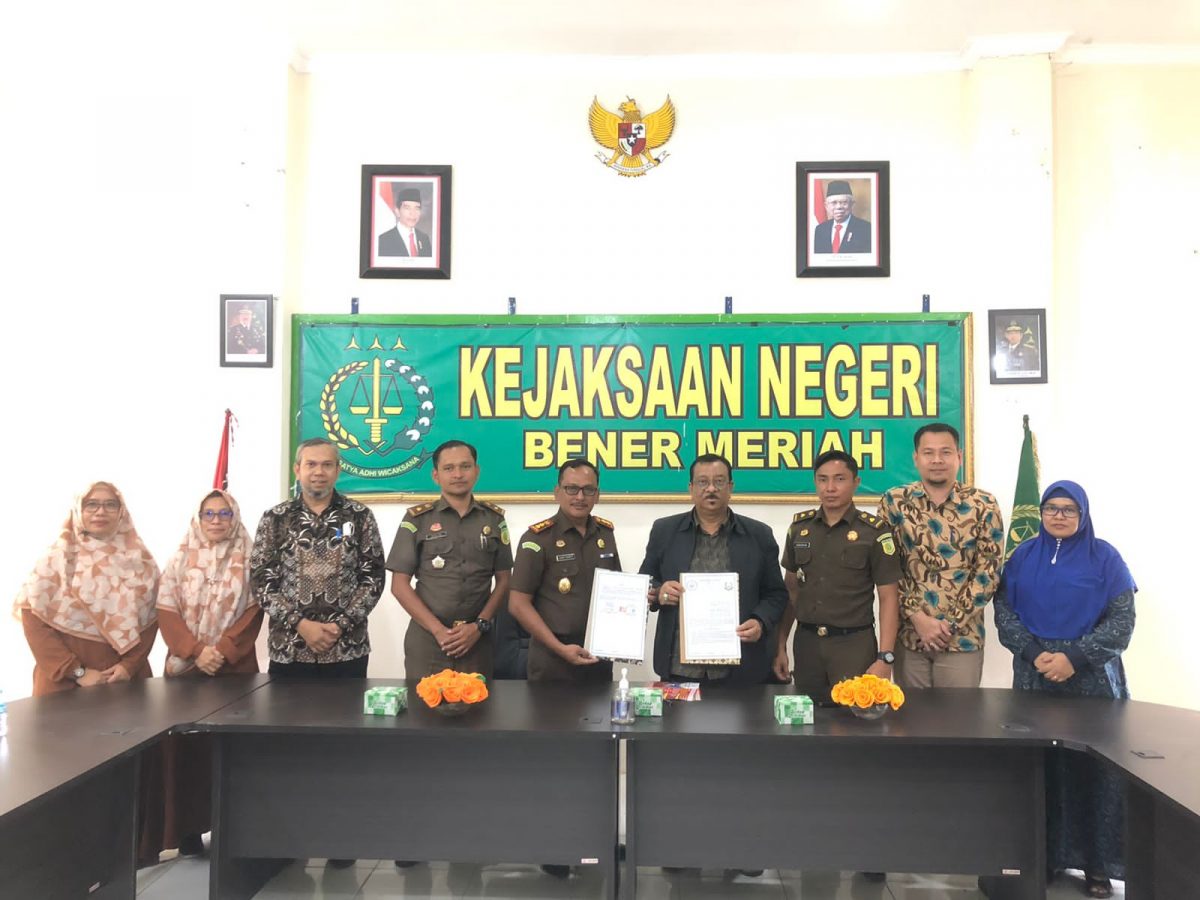 Fakultas Hukum Unimal Lhokseumawe menandatangani kerja sama dengan Kejari Bener Meriah