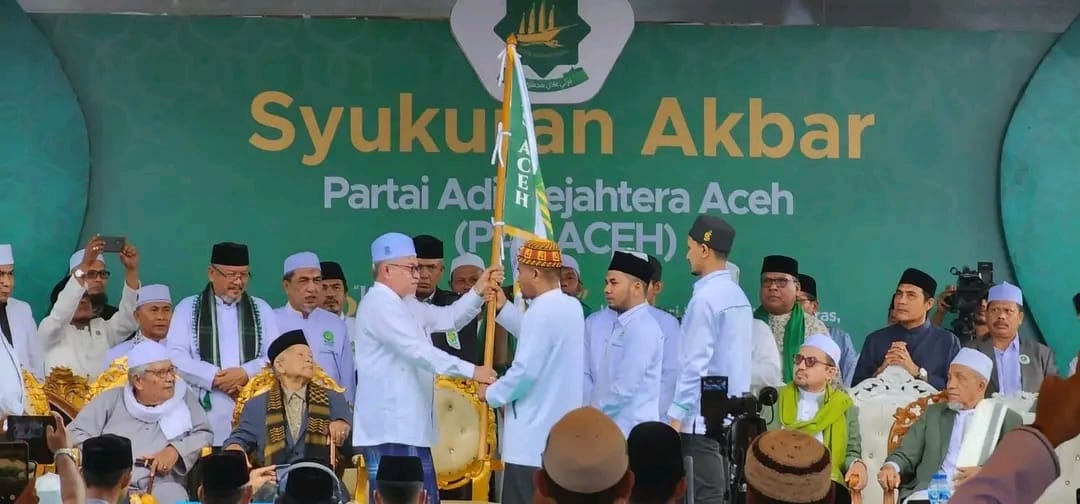 Acara Syukuran Akbar PAS Aceh di Komplek Makam Sultan Malikussaleh, Geudong, Kecamatan Samudera, Aceh Utara, Rabu pagi (22/2)