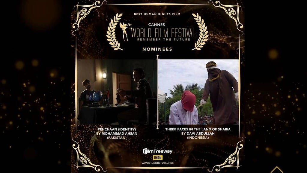 Film dokumenter berjudul “Three Faces in The Land of Sharia” kembali masuk dalam nominasi Cannes World Film Festival edisi Januari 2023