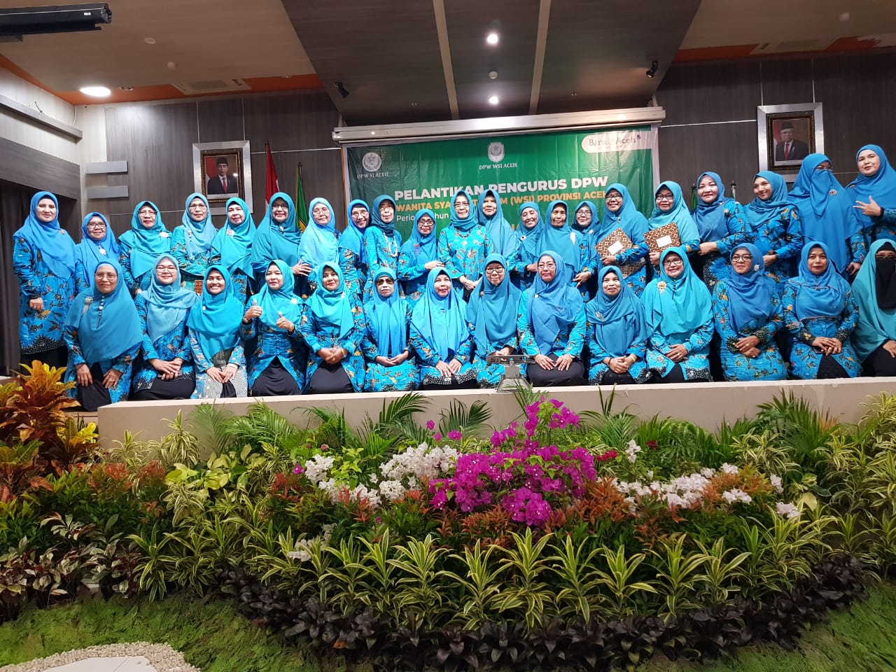Wanita Syarikat Islam (WSI) menggelar pelantikan pengurus DPW Provinsi Aceh masa jihad 2022-2027, Sabtu (25/2) di Aula Lantai 4 Gedung Mawardy Nurdin, Balai Kota Banda Aceh