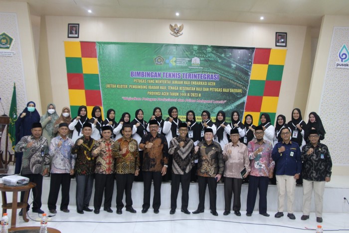 Kanwil Kemenag Aceh melalui Bidang PHU dan Pemerintah Aceh melalui Biro Isra menggelar Bimtek Terintegrasi bagi Petugas yang menyertai jamaah haji Embarkasi Aceh