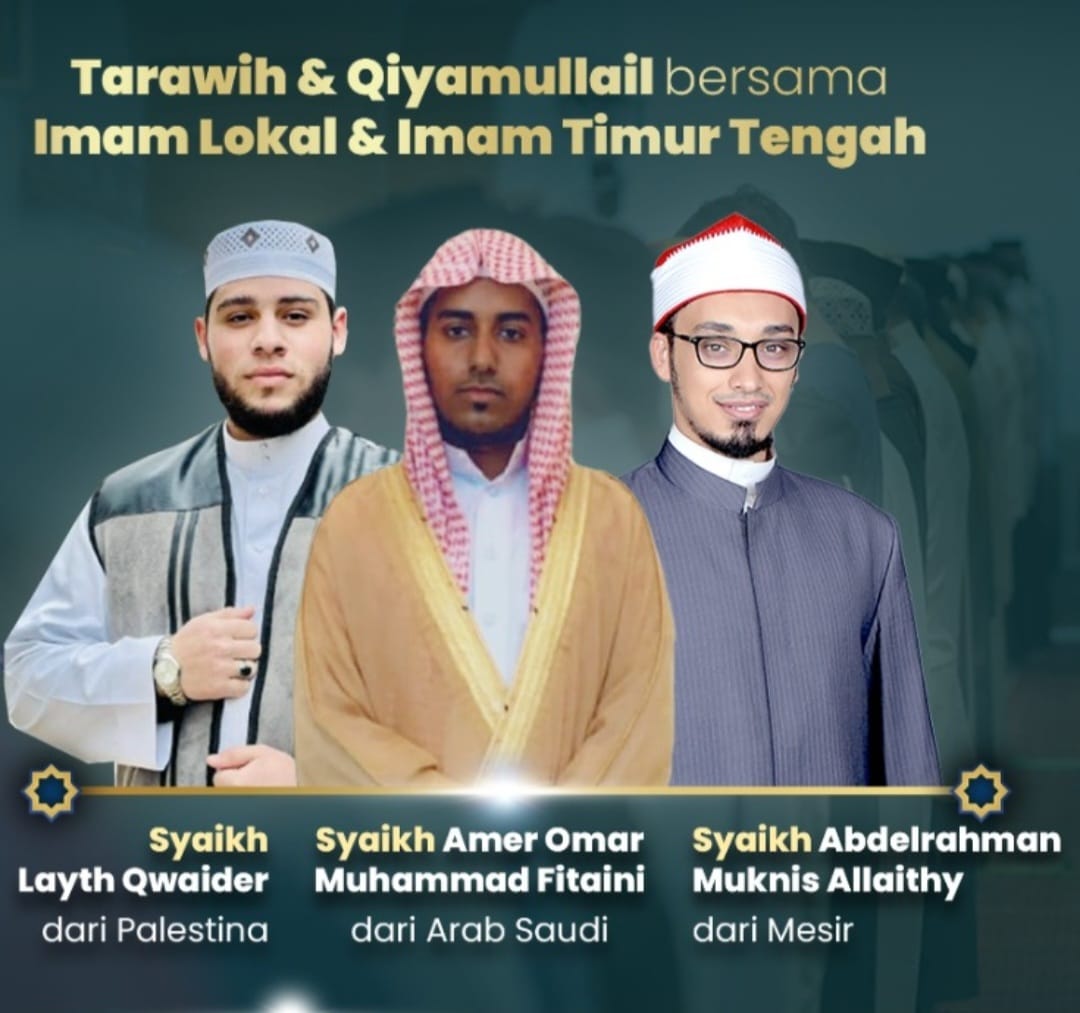 BKM Oman Al Makmur Gampong Bandar Baru, Lampriet, Banda Aceh mendatangkan tiga imam khusus dari Timur Tengah pada Ramadhan 1444 Hijriah tahun ini