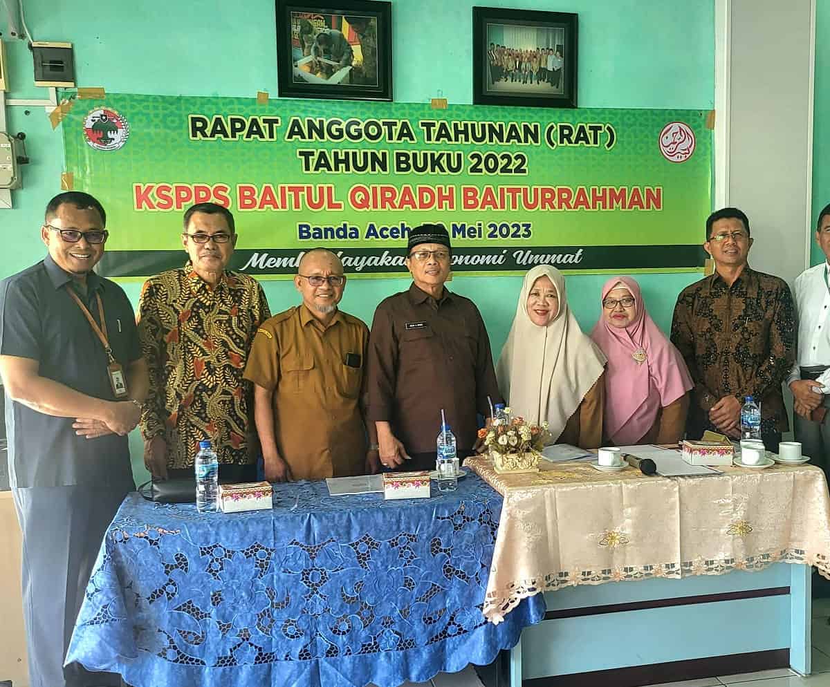 Rapat Anggota Tahunan Baitul Qiradh Baiturrahman Tahun Buku 2022 di Banda Aceh, Selasa (30/5)