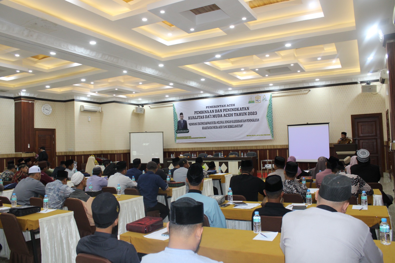 Pembukaan Pembinaan dan Peningkatan Kualitas Dai Muda Aceh Tahun 2023 yang digelar DSI Aceh, Selasa (20/6) di Hotel Diana Banda Aceh
