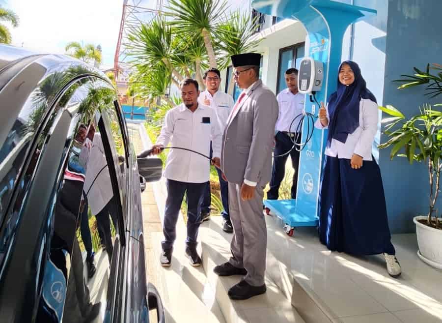 PLN Aceh menambah Stasiun Pengisian Kendaraan Listrik Umum (SPKLU) di Kabupaten Pidie