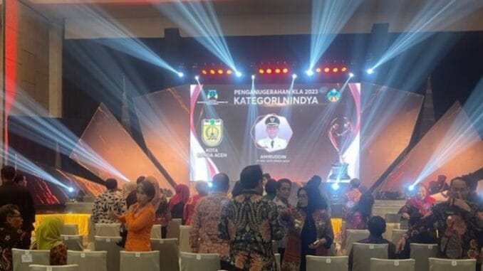Kota Banda Aceh kembali dinobatkan sebagai Kota Layak Anak (KLA) Kategori Nindya