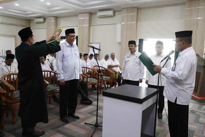Ahmad Yani resmi dilantik sebagai Kabag TU Kanwil Kemenag Aceh, pada Selasa (1/8)