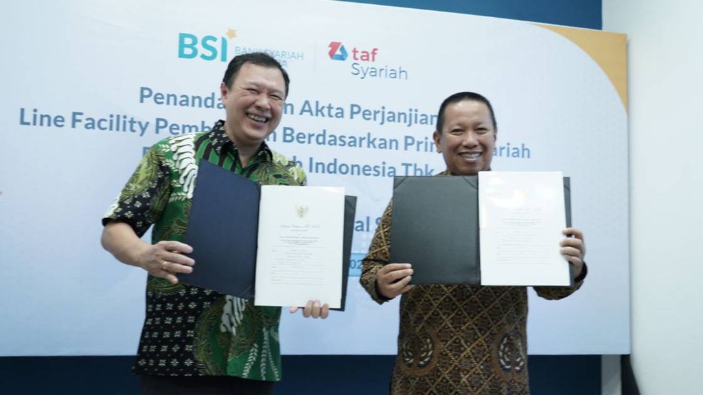 Penandatanganan kerja sama BSI dan Toyota Astra Finance Syariah untuk penyaluran pembiayaan modal kerja berdasarkan prinsip syariah senilai Rp 1,5 triliun di Aceh