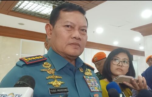 Panglima TNI Laksamana Yudo Margono di gedung DPR, kompleks parlemen, Senayan, Jakarta, Rabu, 6 September 2023