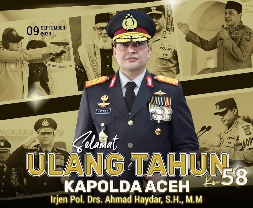 Kapolda Aceh Irjen Pol Habib Ahmad Haydar Baagil Assegaf saat ini telah berusia 58 tahun