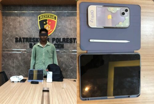 Tim Rimueng Satreskrim Polresta Banda Aceh menangkap pelaku jabret berinisial RZ (28) di Gampong Rukoh, Kecamatan Syiah Kuala, Banda Aceh