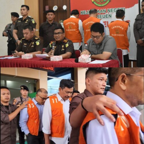 Kajari Bireuen Munawal Hadi SH MH, Rabu (1/11), memberikan keterangan terkait penetapan 3 tersangka korupsi penyertaan modal PT BPRS Kota Juang