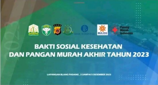 Kodam Iskandar Muda bersama Polda Aceh dan Pemerintah Aceh dan dibantu instansi seperti Bulog dan PMI, berkolaborasi menyelenggarakan Bakti Sosial Kesehatan dan Pangan Murah