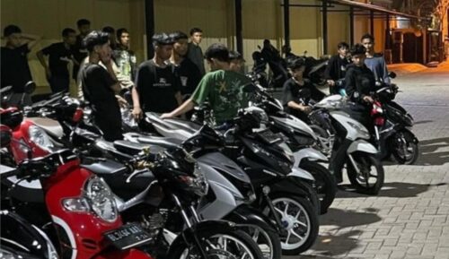 Polisi mengamankan belasan sepeda motor terlibat balapan liar di Banda Aceh