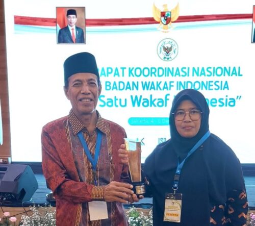 Badan Wakaf Indonesia (BWI) Provinsi Aceh meraih terbaik pertama provinsi dengan Kinerja Perwakafan Terbaik dalam Indeks Wakaf Nasional Award 2023