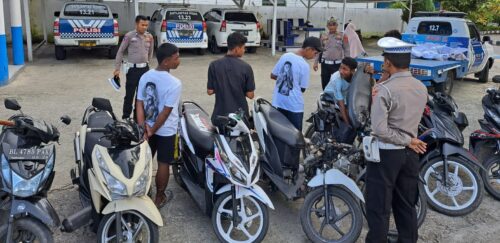 Sebanyak 35 unit sepeda motor dengan knalpot brong diamankan Satlantas Polres Pidie, selama beberapa hari terakhir