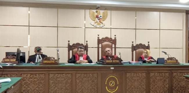 Mantan Wali Kota Lhokseumawe Suaidi Yahya divonis enam tahun penjara oleh majelis hakim PN Tipikor Banda Aceh, dalam sidang pembacaan putusan, Rabu (17/1/2024)