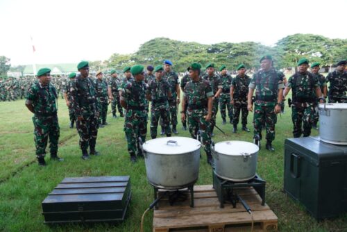 Kepala Bekang Kodam IM Kolonel Cba Sofyan menyatakan kesiapannya menyiapkan dapur lapangan guna melayani kebutuhan makanan bagi personel TNI yang terlibat dalam operasi pengamanan Pemilu 2024 di Aceh
