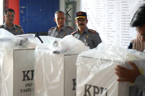 Kakanwi Kemenkumham Aceh, Meurah Budiman meninjau langsung persiapan Lapas dan Rutan jelang hari H pencoblosan Pemilu 2024 yang dilaksanakan pada Rabu, 14 Februari