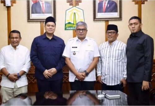 Ketua DPW Partai Nasdem Aceh yang baru Irsan Sosiawan, melakukan kunjungan silaturahmi kepada Pj Gubernur Aceh Bustami Hamzah, Jum'at pagi (22/3/2024)