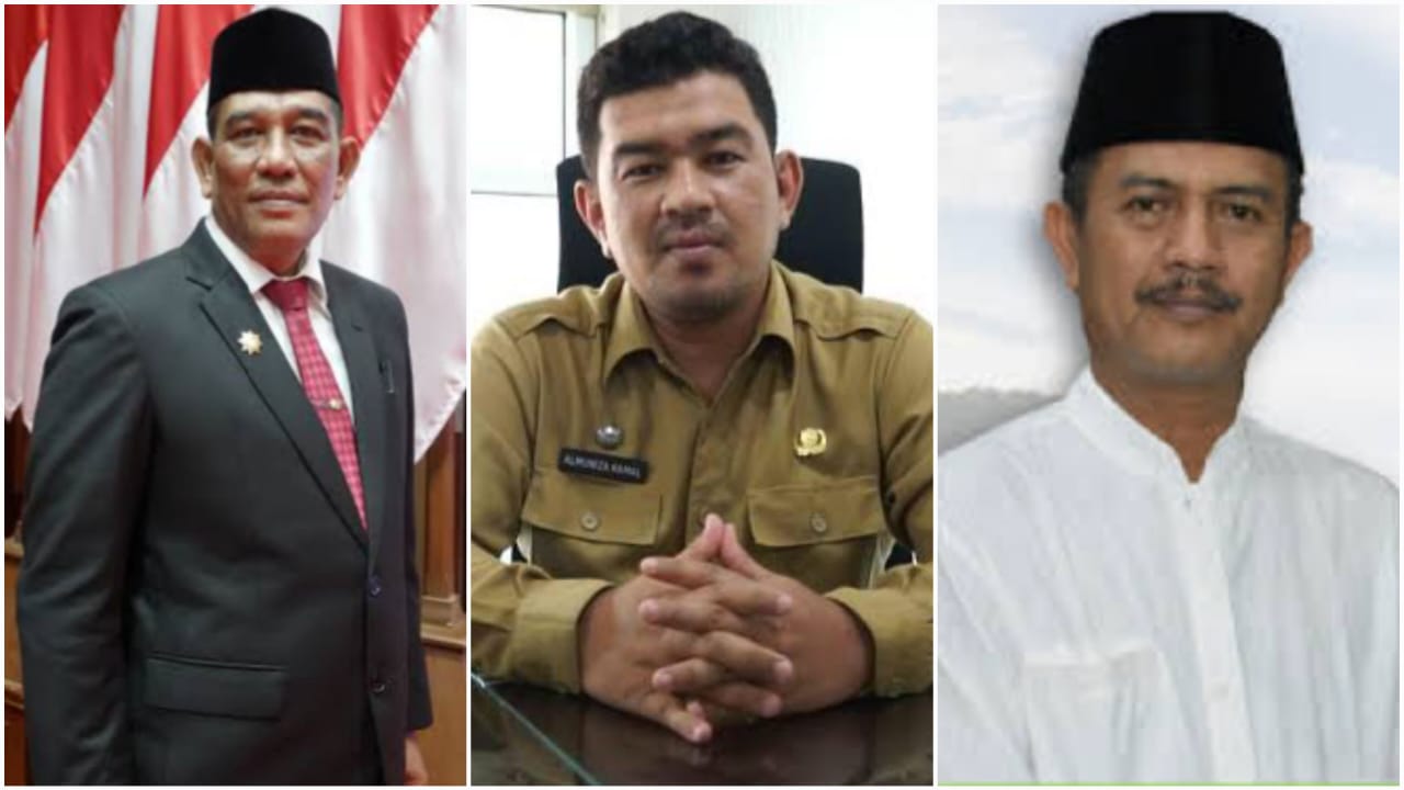Tiga nama calon Pj Wali Kota Banda yang diusulkan oleh DPRK: Muhammad Diwarsyah, Almuniza Kamal dan Ade Surya. (Foto: Dok. Info Aceh)