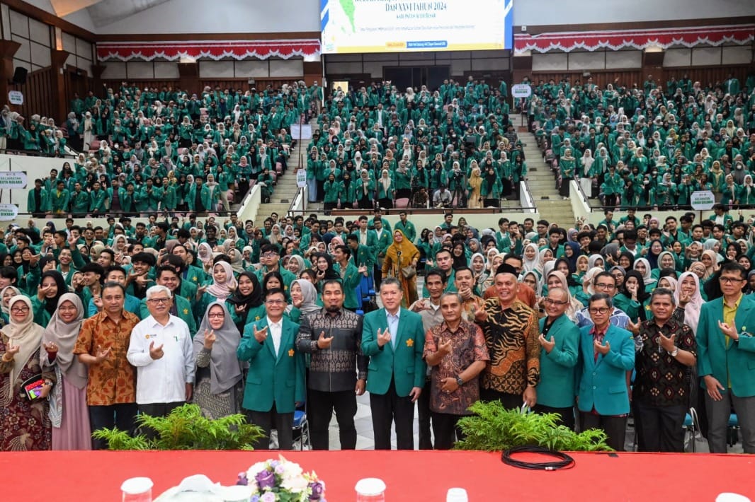 Pj Bupati Aceh Besar, Muhammad Iswanto, menghadiri pemaparan Profil dan Potensi Kabupaten Aceh Besar pada Pembekalan Kuliah Kerja Nyata (KKN), di Gedung ACC Dayan Dawood, Darussalam, Banda Aceh, Sabtu (22/6). Foto: Istimewa
