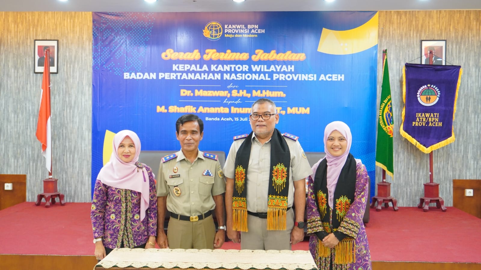 Serah terima jabatan Kakanwil BPN Provinsi Aceh, Senin, 15 Juli 2024. Foto: Istimewa