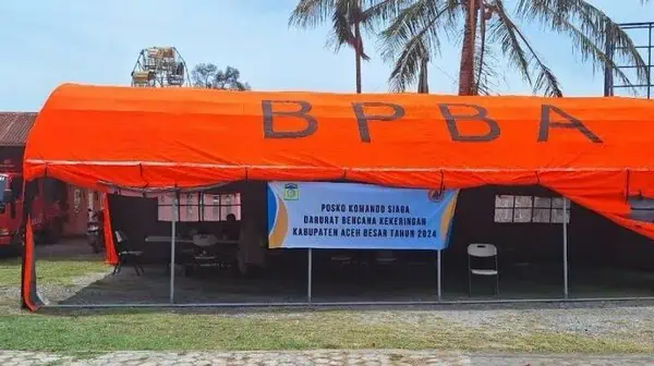 BPBD Aceh Besar dirikan Posko Siaga Darurat Bencana Kekeringan di Kantor Camat Lhoknga. (Foto: BPBD Aceh Besar)