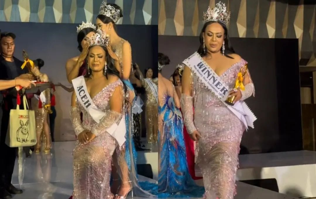 Peserta berselempang Aceh memenangkan kontes waria "Miss Beauty Star Indonesia 2024" dinilai telah mempermalukan Aceh. Foto: Istimewa