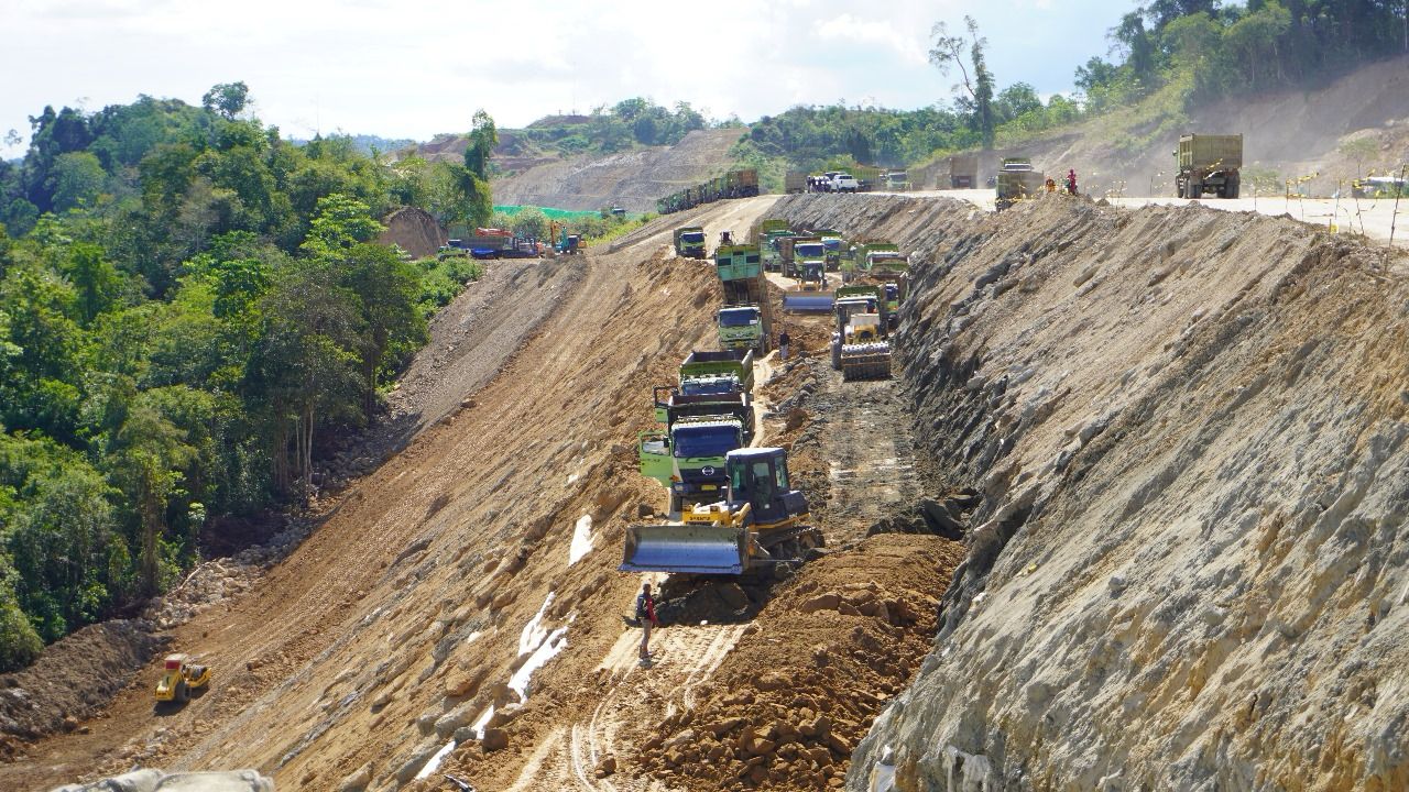 Progres fisik pembangunan Jalan Tol Sibanceh per pekan kedua bulan Agustus 2024 sudah mencapai 93,62%. (Foto: Istimewa)