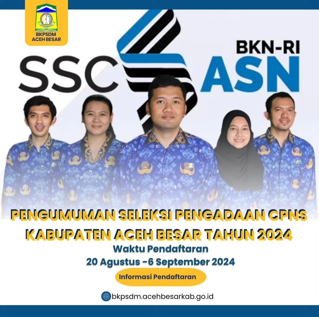 Pemkab Aceh Besar resmi membuka seleksi pengadaan CPNS untuk Tahun 2024 sebanyak 100 formasi. Foto: Istimewa