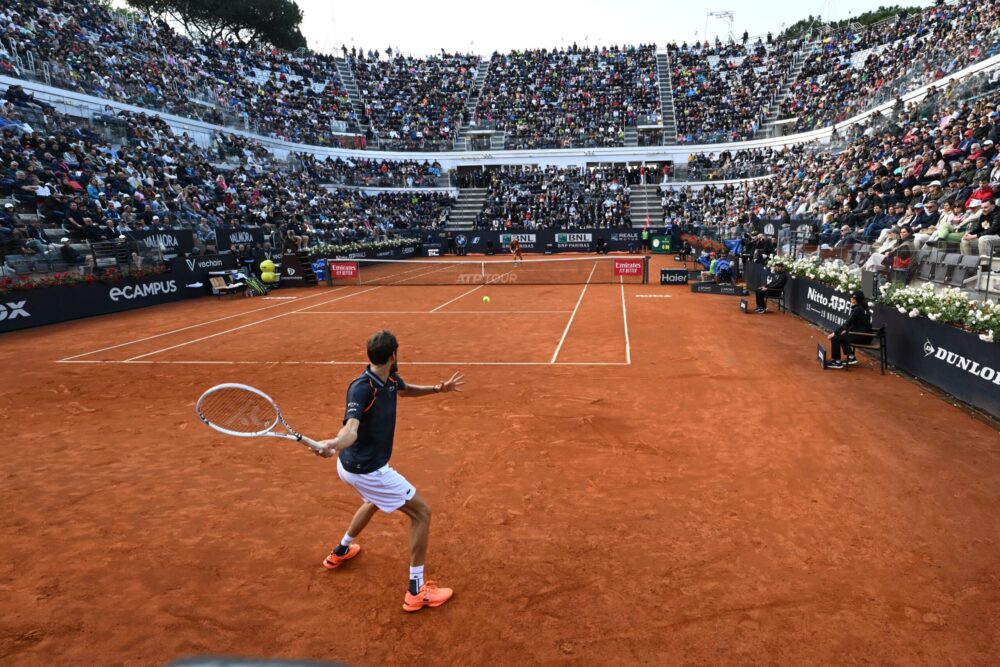 Musetti Taklukkan Medvedev Lewat Duel Dramatis di Roma, Tantang Zverev di Perempat Final, Foto. Internazionali BNL d'Italia