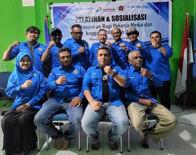 Pelatihan dan sosialisasi RUU Penyiaran bagi para pekerja media dan anggota PWI Aceh Utara, Sabtu, 10 Mei 2025. (Dok. PWI Aceh Utara)