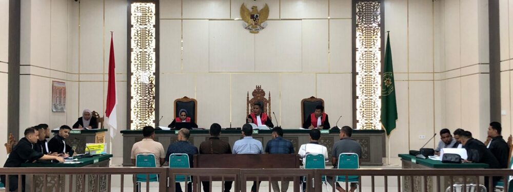 JPU Kejari Aceh Besar menghadirkan 10 saksi dalam sidang lanjutan perkara dugaan korupsi dana SPP PNPM Kecamatan Simpang Tiga tahun 2014–2017, Rabu (14/5). (Foto: Dok. Kejari Aceh Besar)