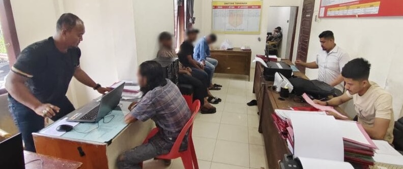 Satgas Pemberantasan Premanisme yang dibentuk Polres Aceh Utara mengamankan 17 pria yang diduga terlibat dalam praktik premanisme dan pungli. (Dok. Polres Aceh Utara)