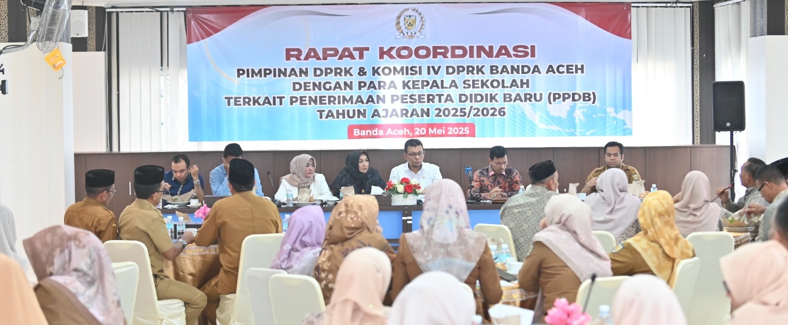 DPRK Banda Aceh memanggil para kepala SMP dan SD untuk membahas Penerimaan Peserta Didik Baru (PPDB) Tahun Ajaran 2025/2026, Selasa (20/5). (Foto: For Infoaceh.net)