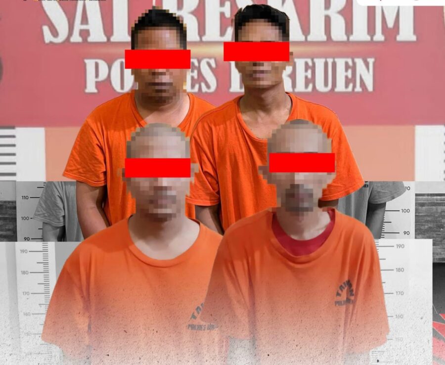 Satreskrim Polres Bireuen menangkap empat pelaku curanmor antar Kabupaten