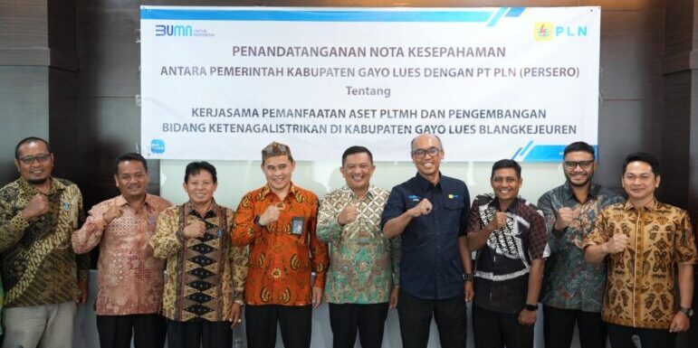 Pemkab Gayo Lues dan PT PLN menandatangani MoU untuk kerja sama pemanfaatan aset PLTPH serta pengembangan sektor ketenagalistrikan di wilayah Kabupaten Gayo Lues, pada Kamis, 22 Mei 2025