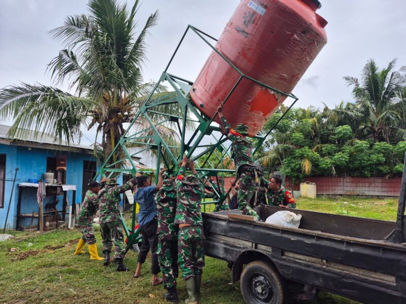 Kodim 0101/KBA melaksanakan pembangunan sumur bor di lima desa sebagai bagian dari rangkaian kegiatan TMMD ke-124 yang digelar Kodam Iskandar Muda.