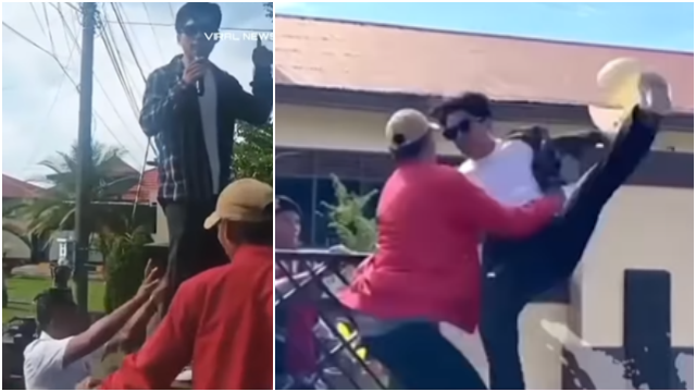 Orator Diduga Didorong Polisi Saat Demo di Polres Palopo, Nyaris Ricuh!