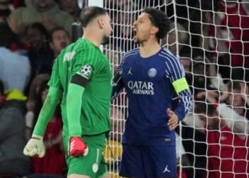 Kiper Paris Saint-Germain, Gianluigi Donnarumma bersama Marquinhos