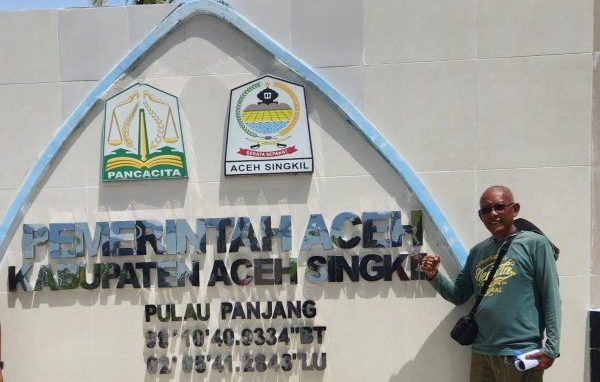 Bangunan tugu milik Pemerintah Aceh di Pulau Panjang, Aceh Singkil