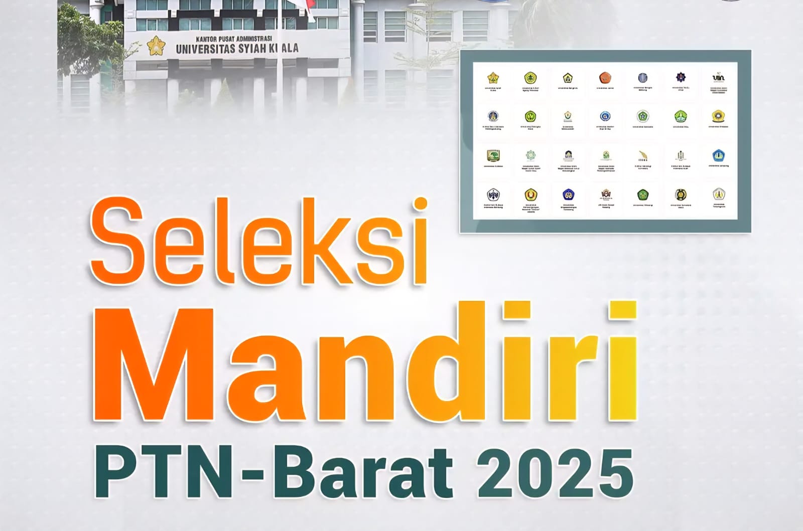 Universitas Syiah Kuala menyediakan 17 prodi tanpa Iuran Pengembangan Institusi (IPI) untuk jalur Seleksi Mandiri Masuk Perguruan Tinggi Negeri (SMMPTN) Barat atau Jalur Mandiri tahun ajaran 2025/2026