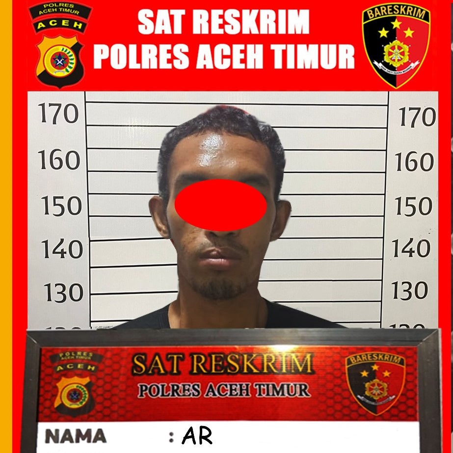 Anggota Opsnal Satreskrim Polres Aceh Timur, berhasil mengamankan AR (26) pelaku pembobol Agen BSI Smart di Peureulak. (Foto: Ist)