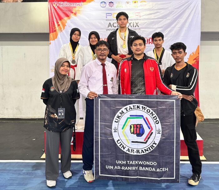 Kontingen UIN Ar-Raniry Banda Aceh menempati peringkat 4 dalam ajang POMDA XIX Aceh yang berlangsung di Universitas Teuku Umar (UTU), Meulaboh, 11–18 Juni 2025.