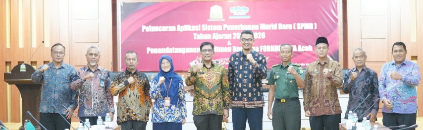 Pemerintah Aceh melalui Dinas Pendidikan meluncurkan aplikasi Sistem Penerimaan Murid Baru (SPMB) Tahun Ajaran 2025/2026 dalam sebuah acara yang digelar di Gedung Serbaguna Kantor Gubernur Aceh Kamis (19/6). (Foto: Ist)