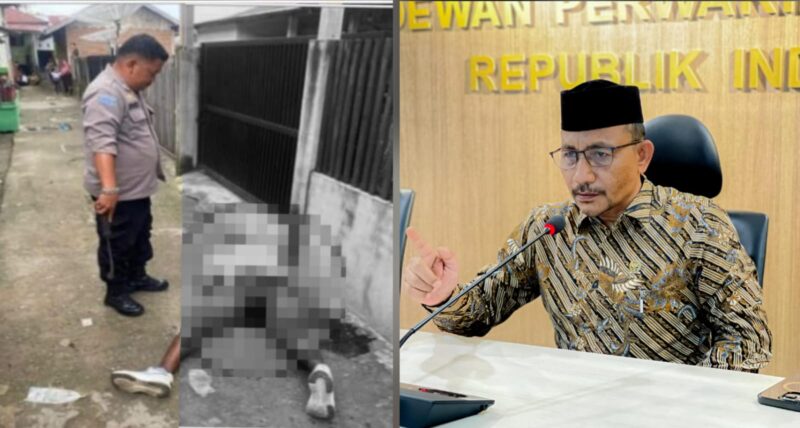 Anggota DPD RI asal Aceh, H Sudirman atau Haji Uma, menerima pengaduan dari keluarga seorang warga bernama Ibrahim (45), ODGJ yang menjadi korban penembakan oleh oknum anggota polisi di Pidie. (Foto: Ist)