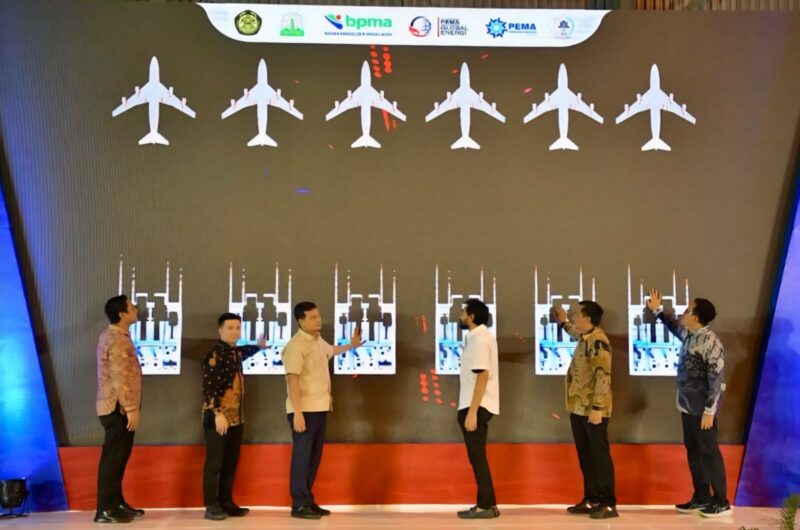 Peresmian Operasional Pesawat Charter (Pegasus) dan Bandara Khusus Migas Point A di Wilayah Kerja B di Lhoksukon, Kabupaten Aceh Utara, Kamis (26/6/2025). (Foto: For Infoaceh.net)