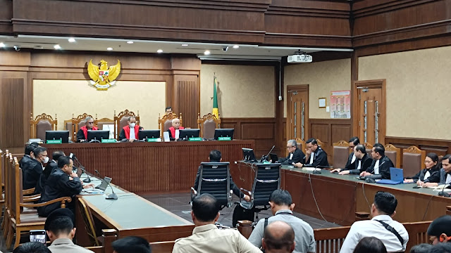 replik yang dibacakan oleh Jaksa Wawan Yunarwanto dalam sidang lanjutan perkara dugaan suap dan perintangan penyidikan di Pengadilan Tipikor Jakarta, Senin (14/7/2025).